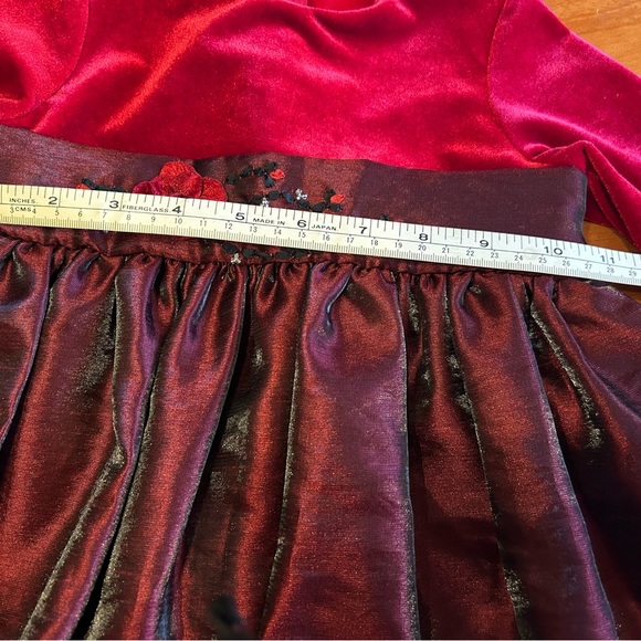 Festive Red Long Sleeve Girls Dress - Size 4 by C. C. Couture - Picture 16 of 16